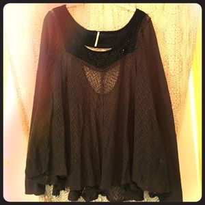 Free People Mixed Material Sweater